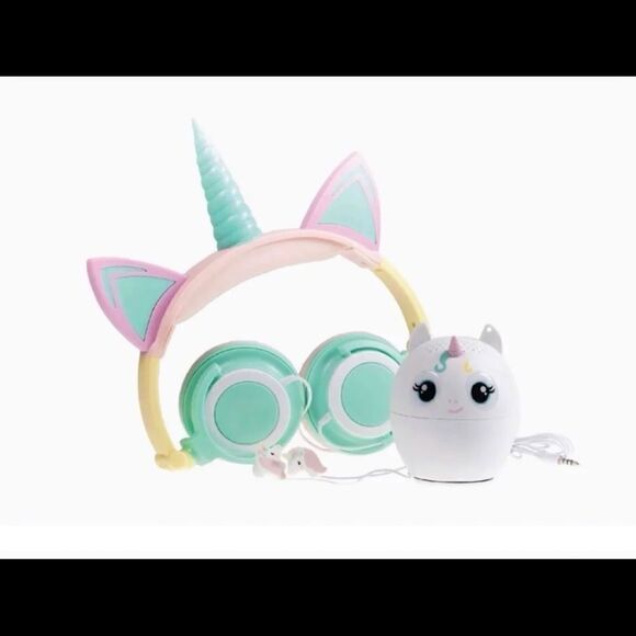 GABBA GOODS Unicorn Light Up Headphone, Bluetooth Speaker & Earbuds w/Mi… - Picture 9 of 10
